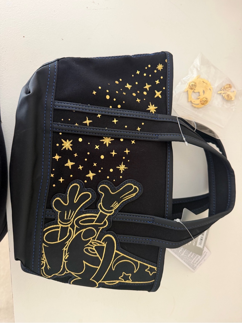 NWT Disney Store Sorcerer Mickey Fantasia 85th Anniversary Mini Canvas Tote Bag